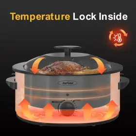 Sunvivi 795276245506 8-quart Roaster Oven With Self-basting Lid Turkey Removabl #2
