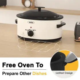 Sunvivi 795276245506 8-quart Roaster Oven With Self-basting Lid Turkey Removabl #3
