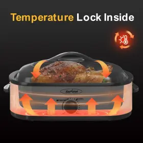 Sunvivi 795276245520 14-quart Roaster Oven With Self-basting Lid Turkey Removab #2
