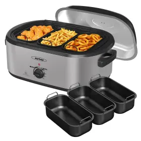 Sunvivi 810173798976 Electric Roaster Oven 24 Quart Turkey With 3 Bin Buffet Server 15