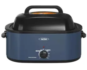 Zero02db-11-sv Sunvivi 26-quart Electric Roaster Oven 30lb Turkey Viewing Lid Blue Used