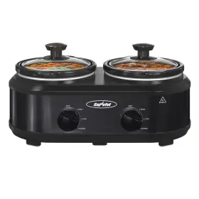 Zes001sl-11-sv-sv Sunvivi Double Slow Cooker 2 Pot Small Mini Crock Buffet Servers And Warmer Dual