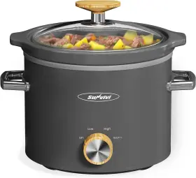 Zes012gy-11-sv Sunvivi 2 Quart Slow Cooker Small With Removable Ceramic Pot