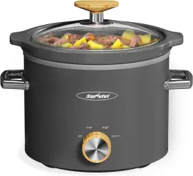 Zes012gy Sunvivi 2 Quart Slow Cooker Small With Removable Quarts Grey