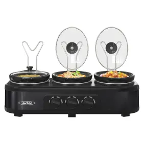 Sunvivipro 810173792196 3 1.5 Quarts Triple Slow Cooker Buffet Server And Warmer With Removable Ce