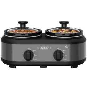 Sunvivipro 810173792431 2 1.25 Quarts Dual Slow Cooker Buffet Server And Warmer With Removable