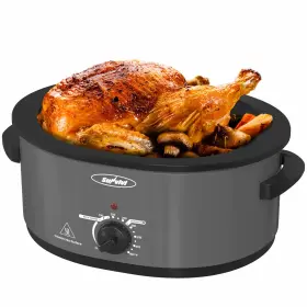 Sunvivipro 810173792820 Slow Cooker With Self-basting Lid Turkey Roaster Oven Removable Pan And