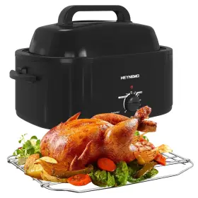 Superjoe 680358109497 24 Quart Electric Stainless Steel Turkey Roaster Oven 1450w Heating