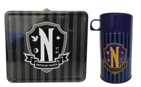 Surreal Entertainment 670711204266 Wednesday Nevermore Tin Titans Previews Exclusive Lunch Box With Multicolor