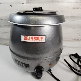 Sb-6000-2g Sybo 11 Quart Soup Kettle Warmer Commercial Grey Hammered Stainless Steel New