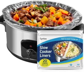 Scl20-b Syntus Crock Pot Liners 20 Count 13 Inch X 21 Large Size Slow Cooker