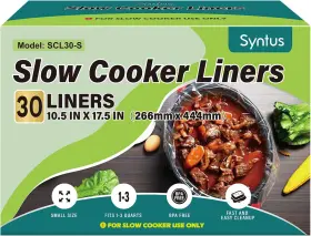 Scl30-s Syntus Slow Cooker Liners 30 Count Cooking 10.5 Inch X 17.5 Clear
