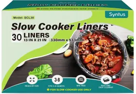 Scl30 Syntus Slow Cooker Liners 30 Count Cooking Bags 13 Inch X 21 Clear