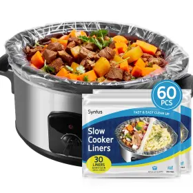 Scl60-bl Syntus Crock Pot Liners 60 Count 14 Inch X 22 Extra Large Size Clear