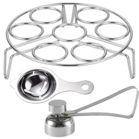 Syxltsh 715968667270 3 Set Egg Tool Steamer Rack With Opener Shell And Stainless Steel