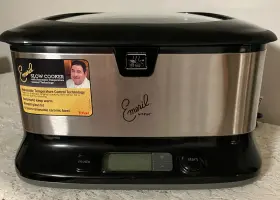 Sc02 T-fal Emeril By Serie 6 Quart Slow Cooker With Recipe Book And Instructions