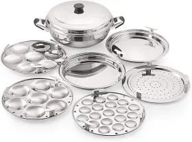 T Tabakh 689585175510 Stainless Steel Multi Kadai With Induction Friendly