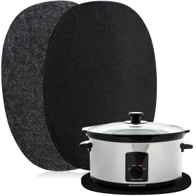 Dia-tanlade-299 Tanlade 2 Pcs Oval Slow Cooker Heat Resistant Mat For 6-8 Quart Non Skid Countertop H