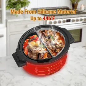 Taydoiban 445012713747 Silicone Slow Cooker Liners Compatible With Crock Pot 6-8 Qt Divider #3
