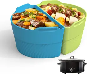 Taydoiban 744111017310 Silicone Slow Cooker Liners Compatible With Crock Pot 6-8 Qt Divider