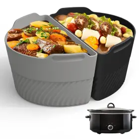 B0c7nzs3qg Taydoiban Silicone Slow Cooker Liners For Crock Pot 6-8 Qt Reusable Divider Meal Prep