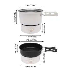 500w Tbvechi 316982233610 1.6l Mini Hot Pot Multifunction Split Electric Cooker With Steamer 110v New #2
