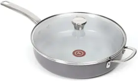 C5888264 Tefal T-fal Fresh Gourmet Recycled Ceramic Nonstick Jumbo Cooker 5 Quarts Gray