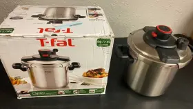 P45007 Tefal 6.3 Quart Stainless Steel Stovetop Clipso Dishwasher Safe Ptfe Pfoa