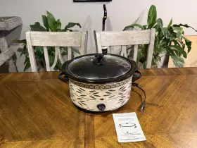 Tt-1537 Temp-tations Old World Green Slow Cooker 5 Quart - With Lid And Instructions