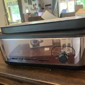 Mwr18-47 The Metal Ware Corporation Nesco Electric Roaster 18 Quart Silver