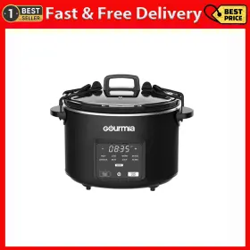The Steelstone Group 313042497470 4.5- Quart Programmable Slow Cooker With 5 One-touch Presets And Locking Lid