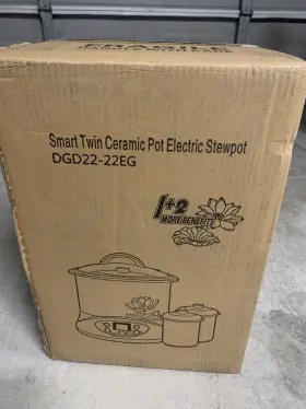Dgd22-22eg Tianji Smart Twin Ceramic Pot Electric Stewpot