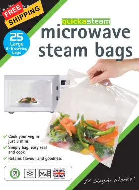 799.405uk Toastabags Microwave Steam Bags - 25 Pack N/a Transparent