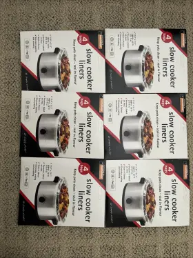 Toastabags 847813001868 New 124 Crock Pot Slow Cooker Liners Bags 11.8 Inch X 21.7 6 Packages