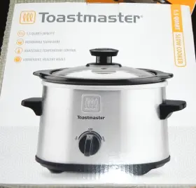 Tm-1535c Toastmaster 1.5- Quart Stainless Steel Slow Cooker Brand New Removable Stoneware