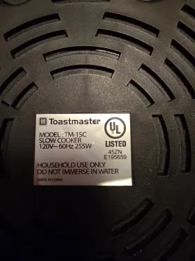 Tm-1sc Toastmaster Triple Slow Cooker Black/silver Temperature Control