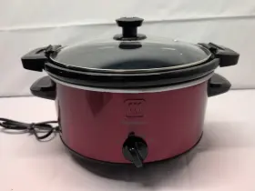 Tm-402sc Toastmaster 4 Quart Slow Cooker Red Locking Lid Works Good Guc