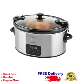 Tm-624scvn Toastmaster 6 Quart Digital Slow Cooker Locking Lid Timer 210 Watts New