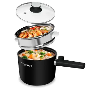 10b-2b Topwit Hot Pot With Steamer 1.5l Ramen Cooker Non-stick Frying Pan For Pasta 10b-2b Topwit Hot Pot With Steamer 1.5l Ramen Cooker Non-stick Frying Pan For Pasta