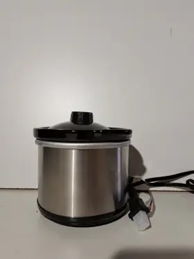 Sc-165 Tru 655772008855 Mini Crock Pot .65 Quart Stainless Steel Stoneware Liner Silver