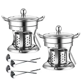 Shp01 Unaoiwn Shabu Hot Pot Stainless Steel Chafing Dishes Hotpot Single Mini Cooking C