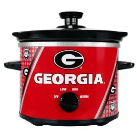Uncanny Brands 313109234239 2 Quart Georgia Bulldogs Red Slow Cooker