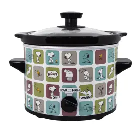Uncanny Brands 840790125961 Peanuts 2 Quart Slow Cooker- Snoopy And Woodstock Appliance