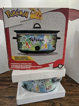 Sc7-p0k-pk3 Uncanny Brands Pokemon Canvas Art 7 Quart Slow Cooker. Boxlunch Exclusive. Brand New