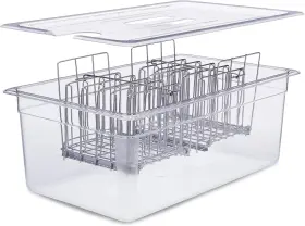 V Eske 726084365230 Large Sous Vide Container With Lid And Rack Kit 26 Quart Durable Polycar V Eske 726084365230 Large Sous Vide Container With Lid And Rack Kit 26 Quart Durable Polycar