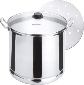 4046830 Vasconia 27.5-quart Steamer Pot Aluminum With Tray And 27.5 Qt