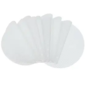 Ws250808-8 Vdamzvo 10pcs 8 Inch Reusable Silicone Steamer Liners White