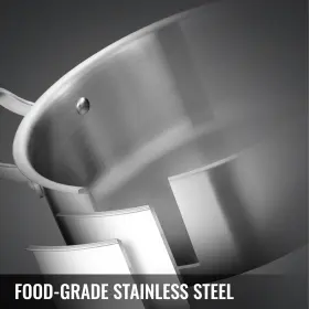Vevor 601707147434 Dumpling Steamer Stainless Steel 5 Tier Cook Soup Noodles Fishes 11.8inch Pot #3
