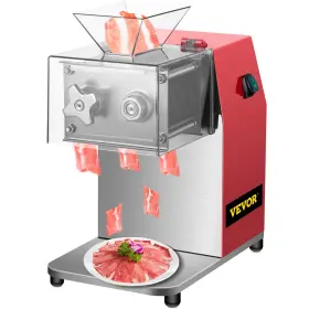 Vevor 768558007505 Commercial Meat Cutting Machine 551 Lbs/h 3.5mm Blade Cutter