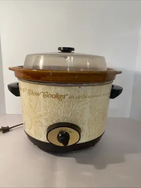 46353 Vintage Vtg Electric Slow Cooker Montgomery Ward 6 Quart Crockpot Model